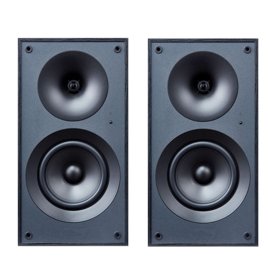 Doba Powered Bookshelf Speakers, 25W x 2, Active Studio Monitor Speaker with 5.25 Inch Woofer, Bluetooth/RCA/Coaxial/Optical/USB/Subwoofer Connection, Wooden Enclosure, for Record Player Turntable PC Default