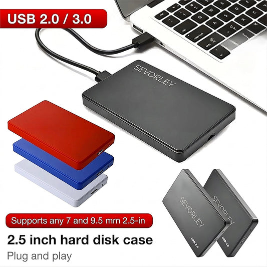 Doba 2.5-inch Hard Drive Enclosure; USB3.0 2.0 IDE Parallel Port Mobile Hard Disk Box; High-speed HDD Chassis External Storage; Suitable For PC Laptop And Mobile Phone OTG Connection