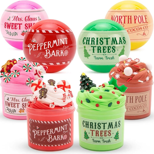 Doba Christmas Stocking Stuffers - Slime for Kids - 4 Pack Slime Balls - Toys Slime Kit Xmas Gifts for Classroom Rewards Teens Girls Boys 4 5 6 7 8 9 10 11 12 Year Old and Adults 9.1 ounces
