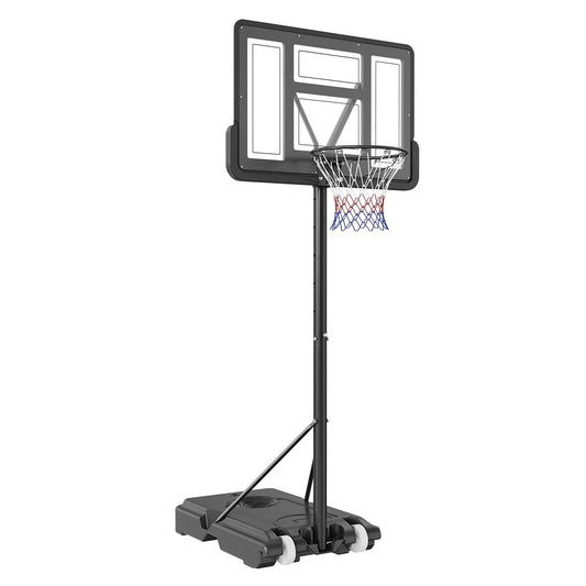 Doba Basketball Hoop, 4-10 ft Adjustable Height Portable Backboard System, 44 inch Basketball Hoop & Goal, Kids & Adults Basketball Set with Wheels, Stand, and Fillable Base, for Outdoor/Indoor 44 inches