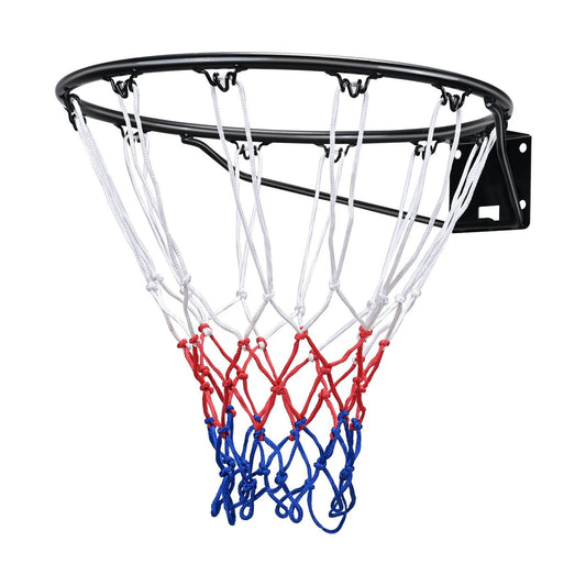 Doba Basketball Rim, Wall Door Mounted Basketball Hoop, Heavy Duty Q235 Basketball Flex Rim Goal Replacement with Net and Double Spring, Standard 18" Indoor Outdoor Hanging Hoop for Kids Adults 2 Integrated