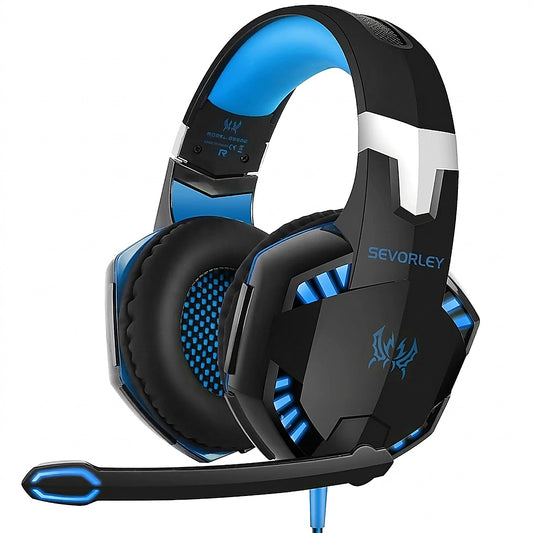 Doba Gaming Headset Over Ear Headphones for PS4 Xbox Nintendo Switch PC Laptop Blue