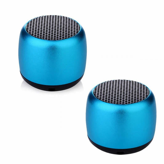 Doba Little Wonder Solo Stereo Multi Connect Bluetooth Speaker 2/Pak METALLIC BLUE