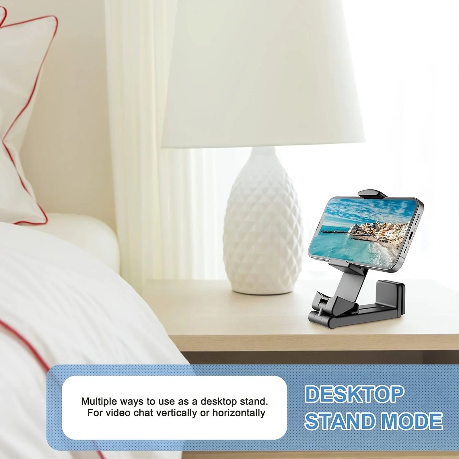 Doba Universal in Flight Airplane Phone Holder Mount. Handsfree Phone Holder for Desk Tray with Multi-Directional Dual 360 Degree Rotation. Pocket Size Must Have Travel Essential Accessory for Flying