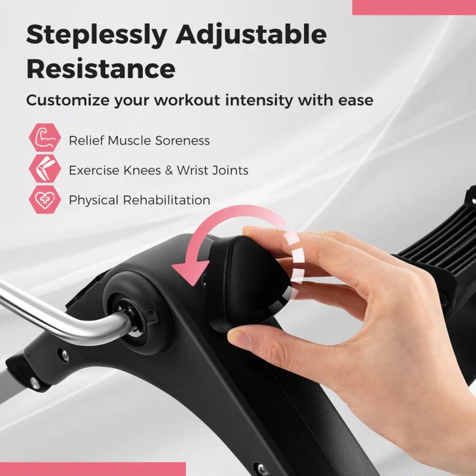 Doba Under Desk Exercise Bike Pedal Exerciser with LCD Display for Legs and Arms Workout