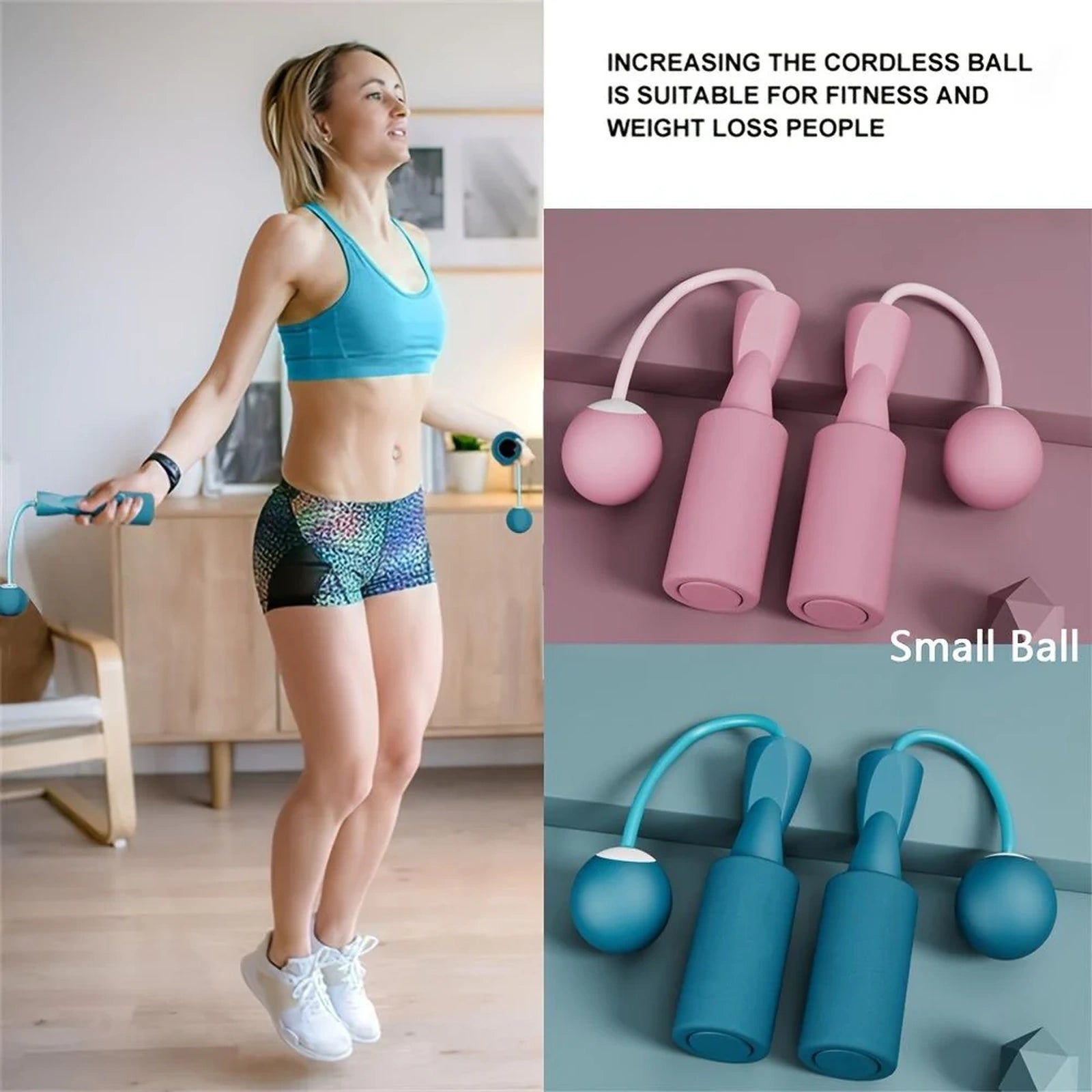 Doba Cordless Jump Rope; Gym Sports Fitness Training; Built In Wire Skipping Rope; Fitness Equipment For Home Sports United States