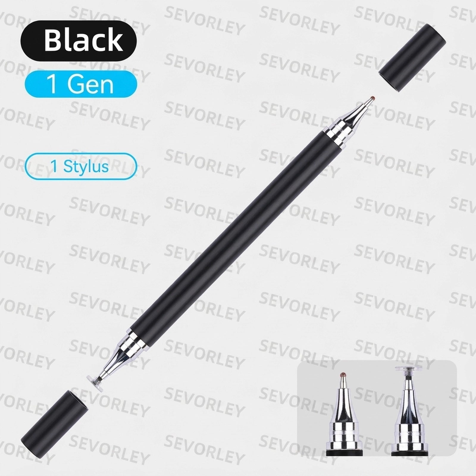 Doba 2 in 1 Universal Stylus Pen For Tablet Mobile Android ios Phone iPad Accessories Drawing Tablet Capacitive Screen Touch Pen Black