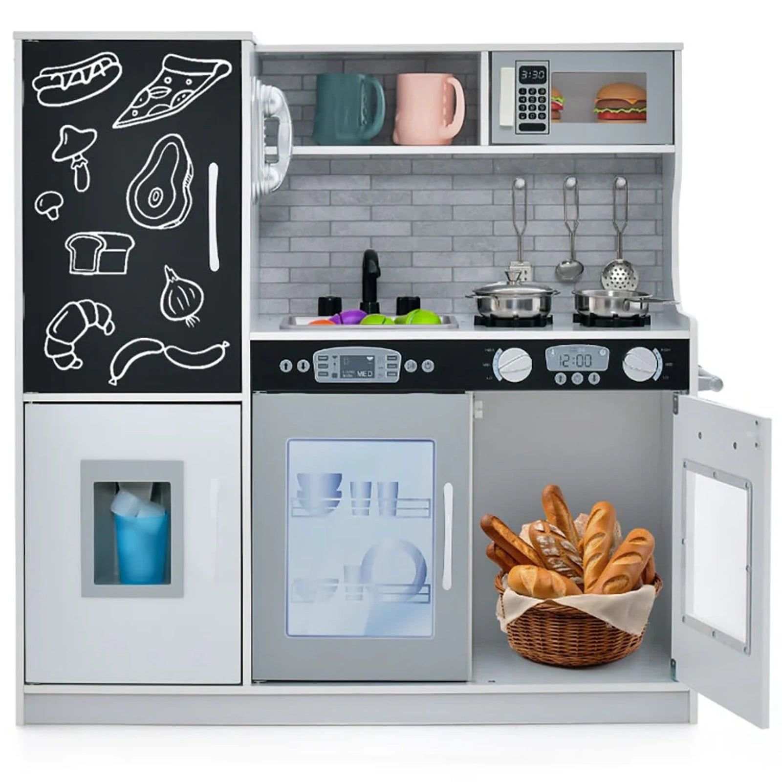 Doba Toddler Pretend Play Kitchen for Boys and Girls 3-6 Years Old