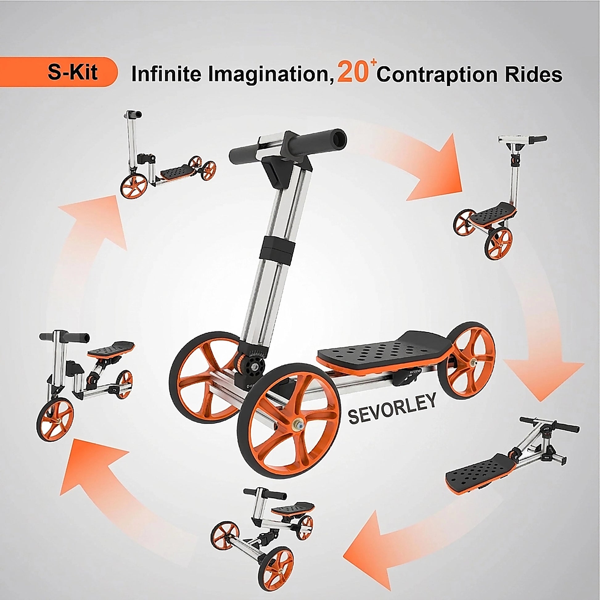 Doba KidRock Constructible Kit 20 in 1 Kids Balance Bike No Pedals Toys for 1 to 4 Year Old Engineering Building Kit Kids Sit/Stand Scooter Most Popular S-Kit (Not Electric) as Pic