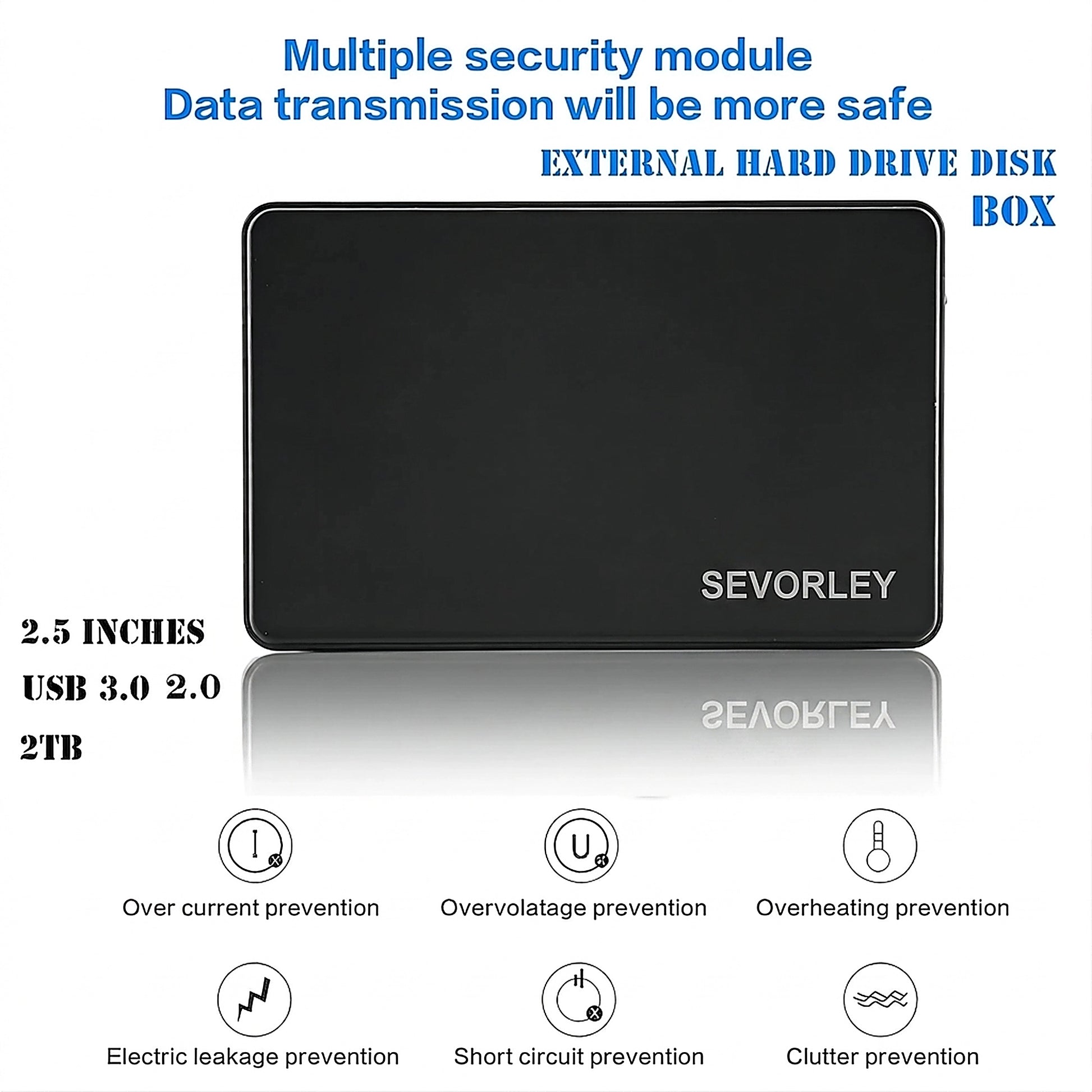 Doba 2.5-inch Hard Drive Enclosure; USB3.0 2.0 IDE Parallel Port Mobile Hard Disk Box; High-speed HDD Chassis External Storage; Suitable For PC Laptop And Mobile Phone OTG Connection