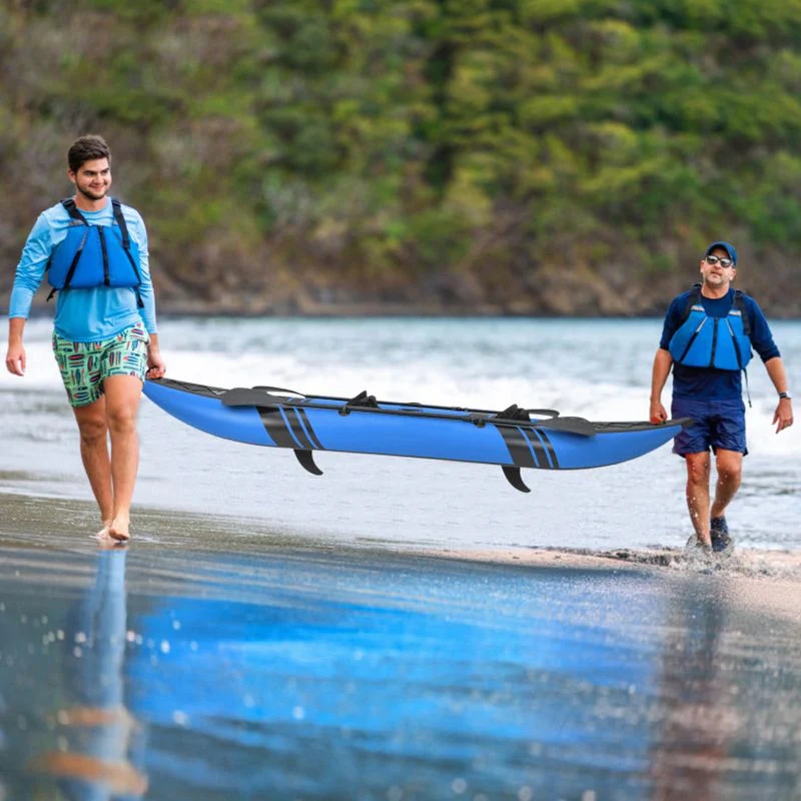 Doba Inflatable 2-person Kayak Set with Aluminium Oars and Repair Kit