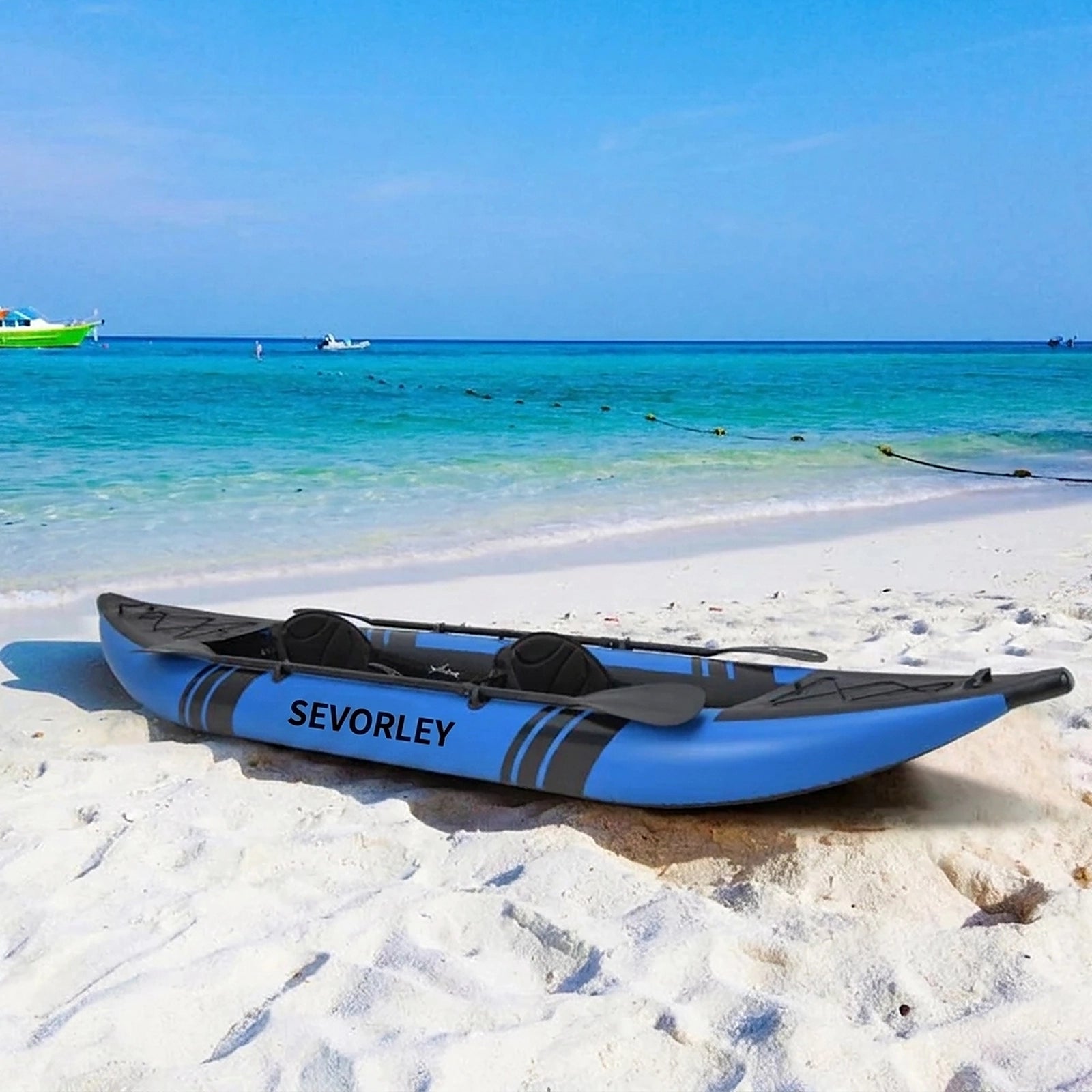 Doba Inflatable 2-person Kayak Set with Aluminium Oars and Repair Kit
