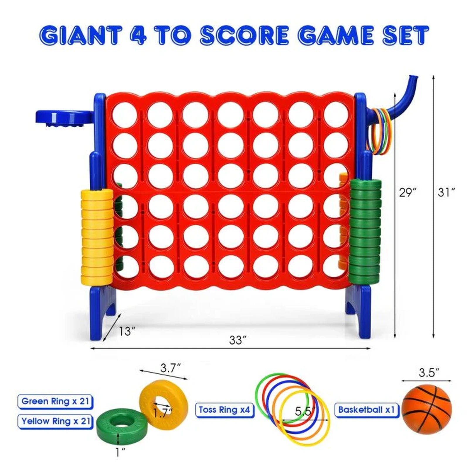 Doba 2.5 Feet 4-to-Score Giant Game Set