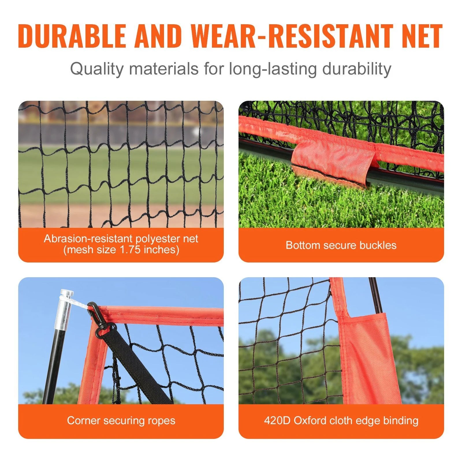 Doba 5x5 ft Baseball Softball Practice Net, Portable Baseball Training Net for Hitting Batting Catching Pitching, Backstop Baseball Equipment with Bow Frame, Carry Bag, Strike Zone, Ball, Batting Tee