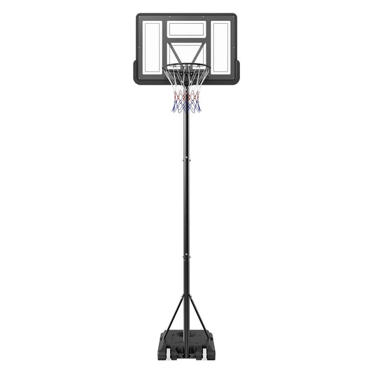Doba Basketball Hoop, 4-10 ft Adjustable Height Portable Backboard System, 44 inch Basketball Hoop & Goal, Kids & Adults Basketball Set with Wheels, Stand, and Fillable Base, for Outdoor/Indoor