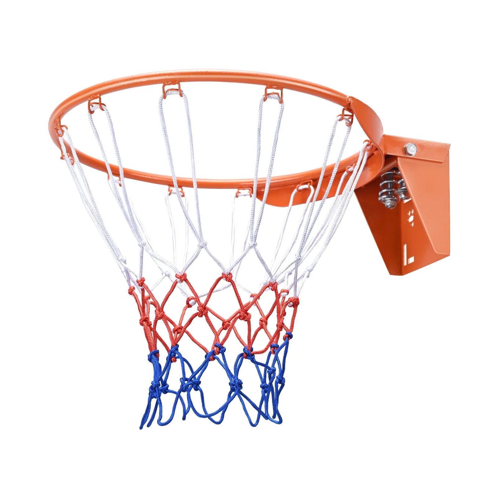 Doba Basketball Rim, Wall Door Mounted Basketball Hoop, Heavy Duty Q235 Basketball Flex Rim Goal Replacement with Net, Standard 18" Indoor and Outdoor Hanging Basketball Hoop for Kids Adults