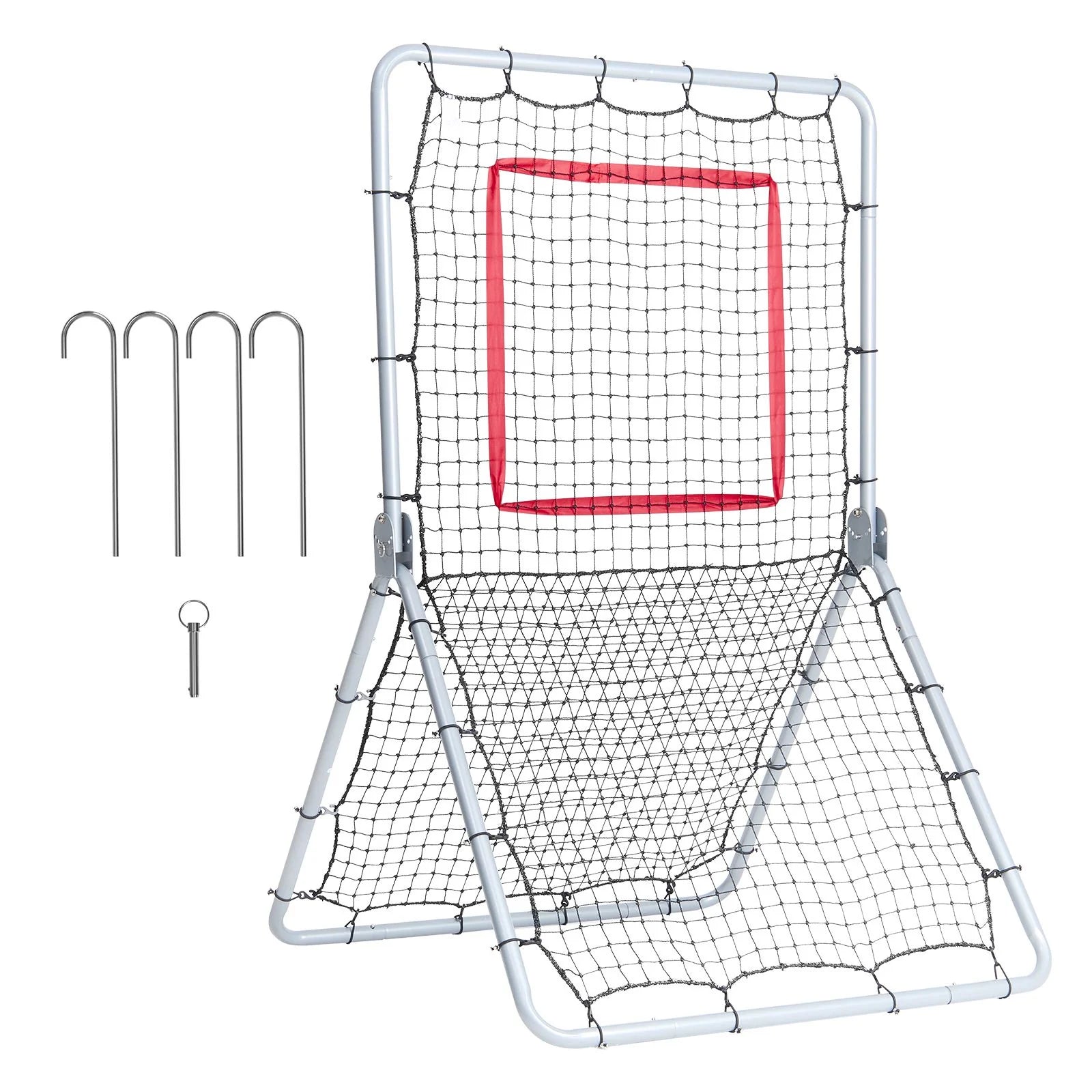 Doba Baseball And Softball Rebounder Net, 3.5 x 6 ft PitchBack Baseball Pitching Nest, Softball Pitchback Net, Fielding Trainer, Bounce Back Net for Fielding/Throwing Practice, 5 Adjustable Angles