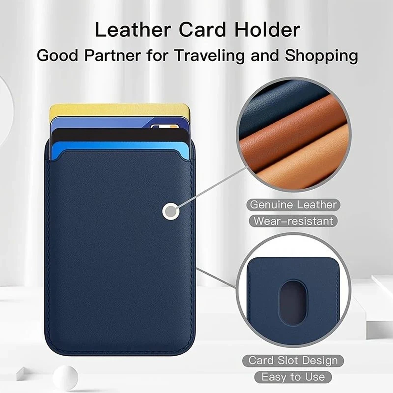 Doba Magsafe Magnetic Leather Card Clip For IPhone 14 Pro Max 13 12 Pro Magnetic Wallet Card Holder Bag Phone Case Accessories