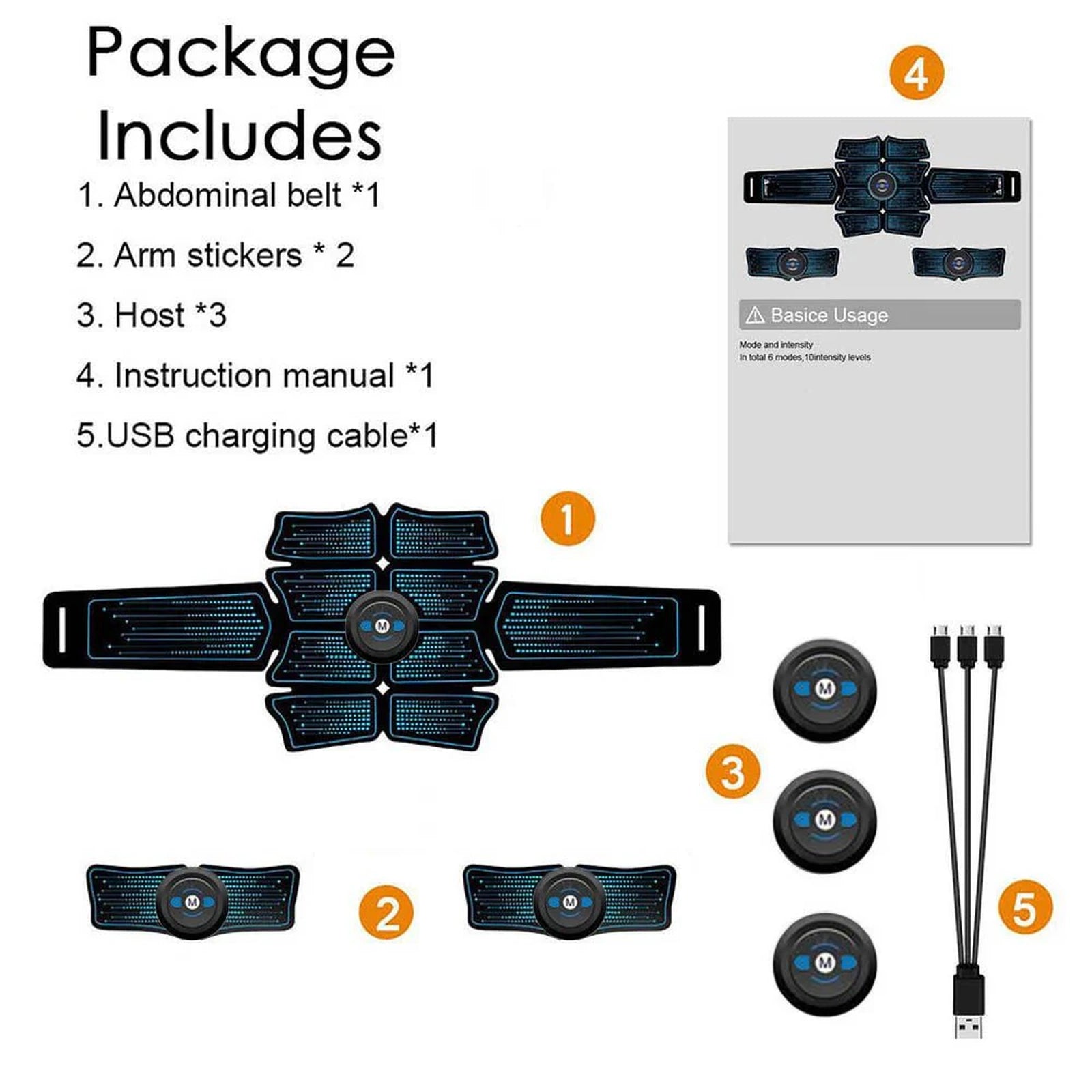 Doba Portable Abdominal Muscle Trainer For Sports Fitness Home Workout Training Equipment Three-piece