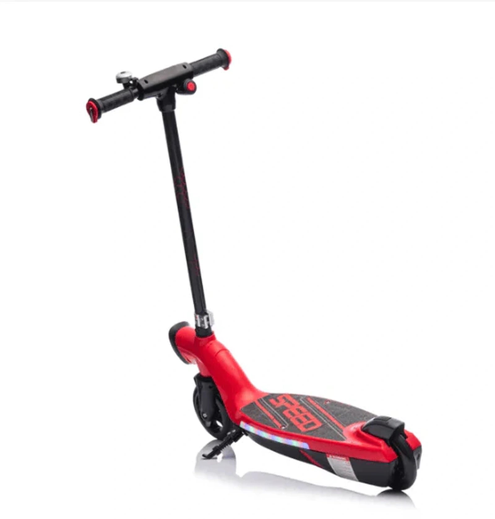 Doba Kids Ride On Electric Scooter With Kickstand,Scooter Bell,Faster Speed And Longer Usage Time,Rear Brake,Wider Pedal,Non-Slip Handle,Colorful LED Lights,5.59-6.84 MPH For Kids 6+.