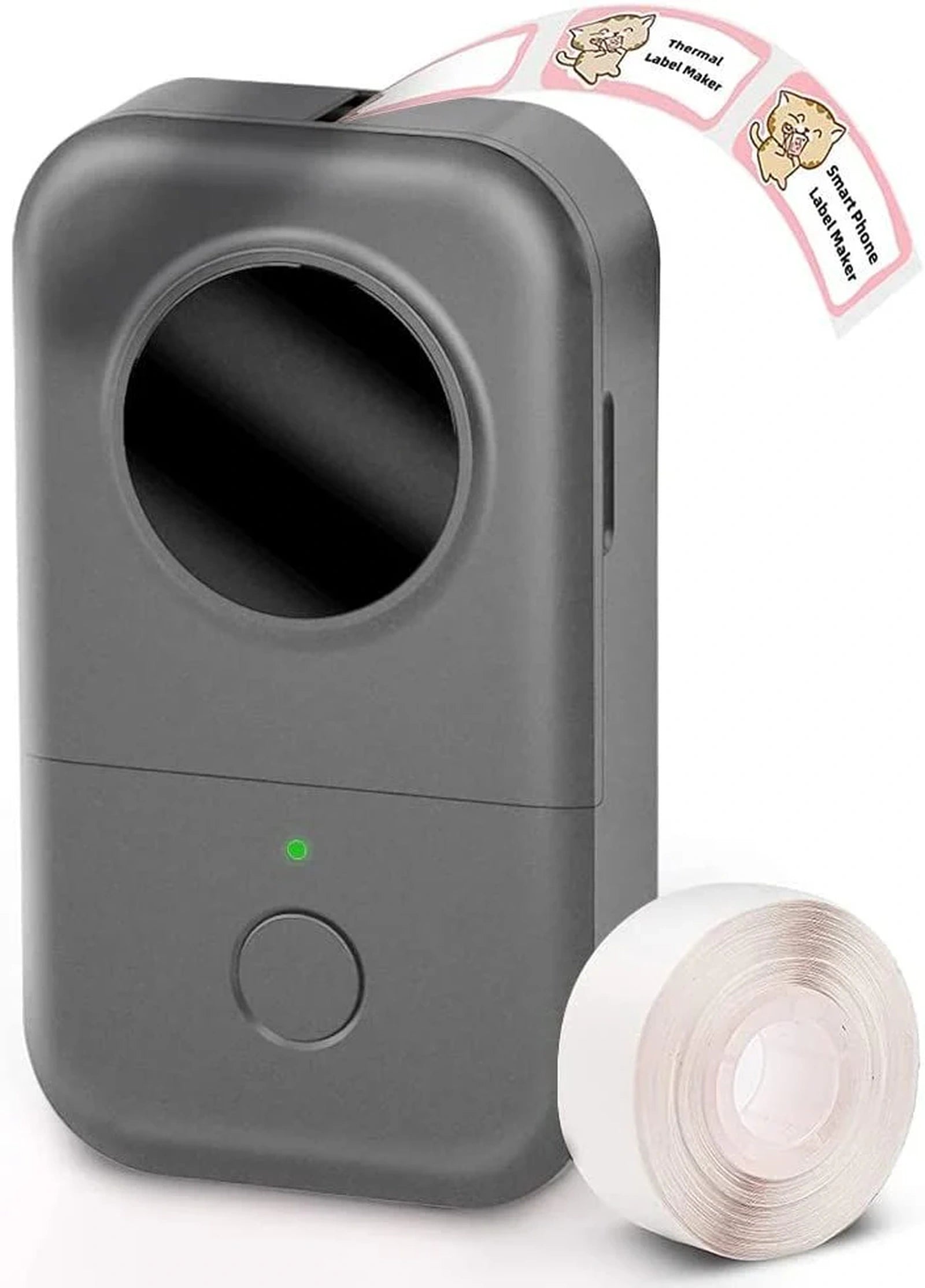 Doba D30 Label Maker Machine with Tape; Portable Bluetooth Label Printer; Small Smart Phone Handheld Sticker Mini Labeler Multiple Templates Font Icon Easy to Use Inkless Rechargeable F Office Home Gray