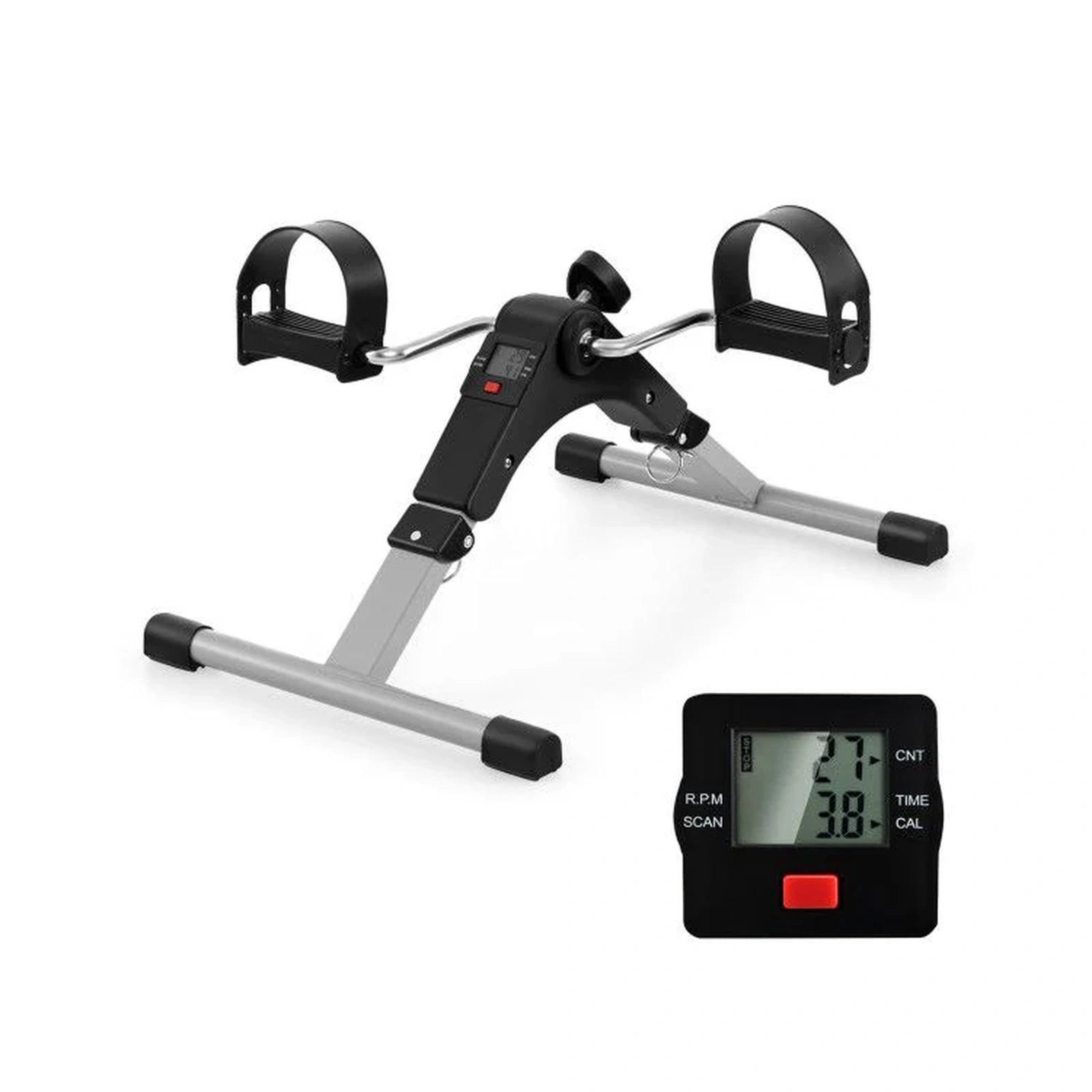 Doba Under Desk Exercise Bike Pedal Exerciser with LCD Display for Legs and Arms Workout Black