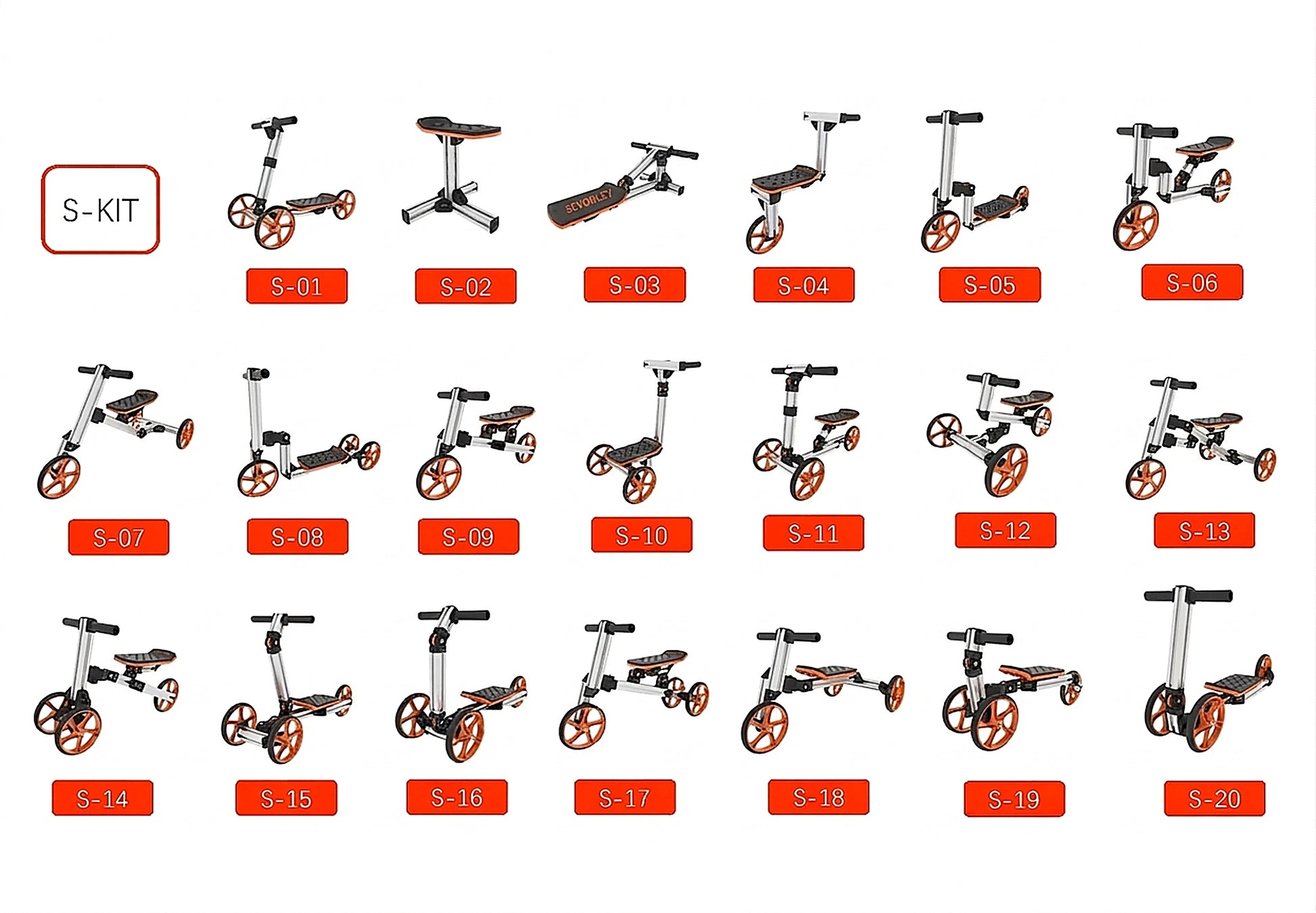 Doba KidRock Constructible Kit 20 in 1 Kids Balance Bike No Pedals Toys for 1 to 4 Year Old Engineering Building Kit Kids Sit/Stand Scooter Most Popular S-Kit (Not Electric)