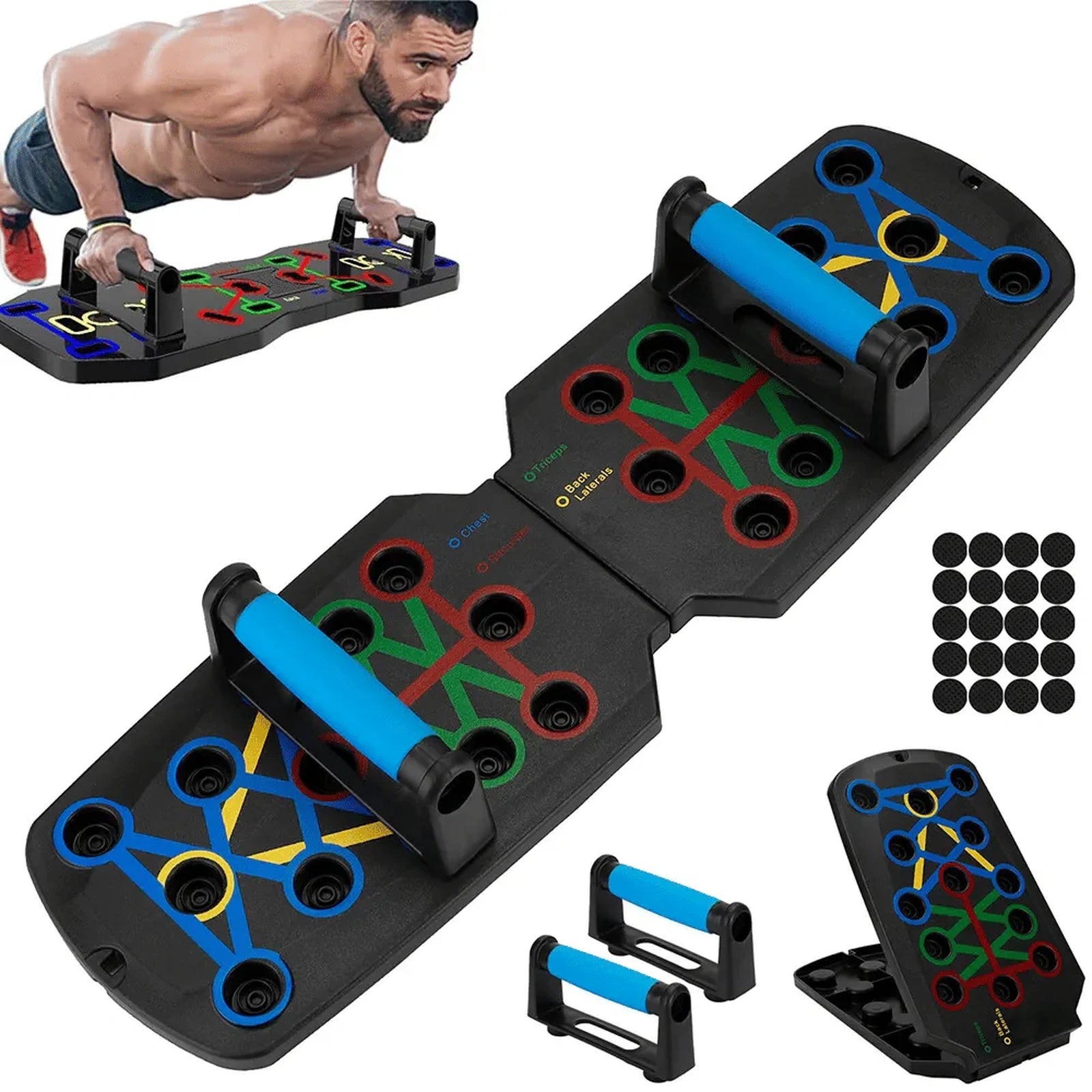 Doba 28 in 1 Push Up Rack Board System Fitness Workout Train Home Gym Exercise Stands
