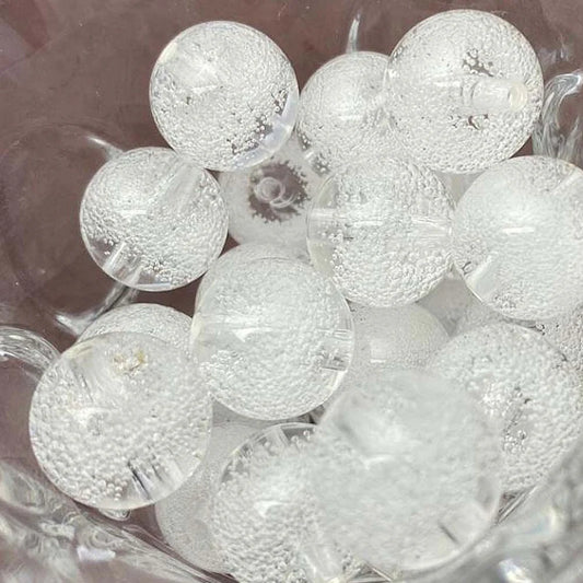 Doba 40Pcs 16MM Bubble Loose Beads Acrylic Beading Kit Air Bubble Beads DIY Handcrafted Loose Beads