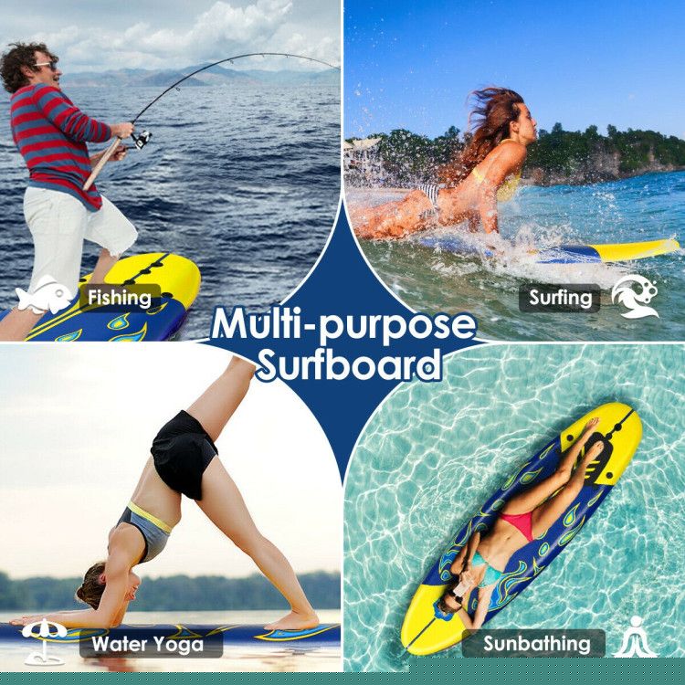Doba 6 Feet Surfboard with 3 Detachable Fins
