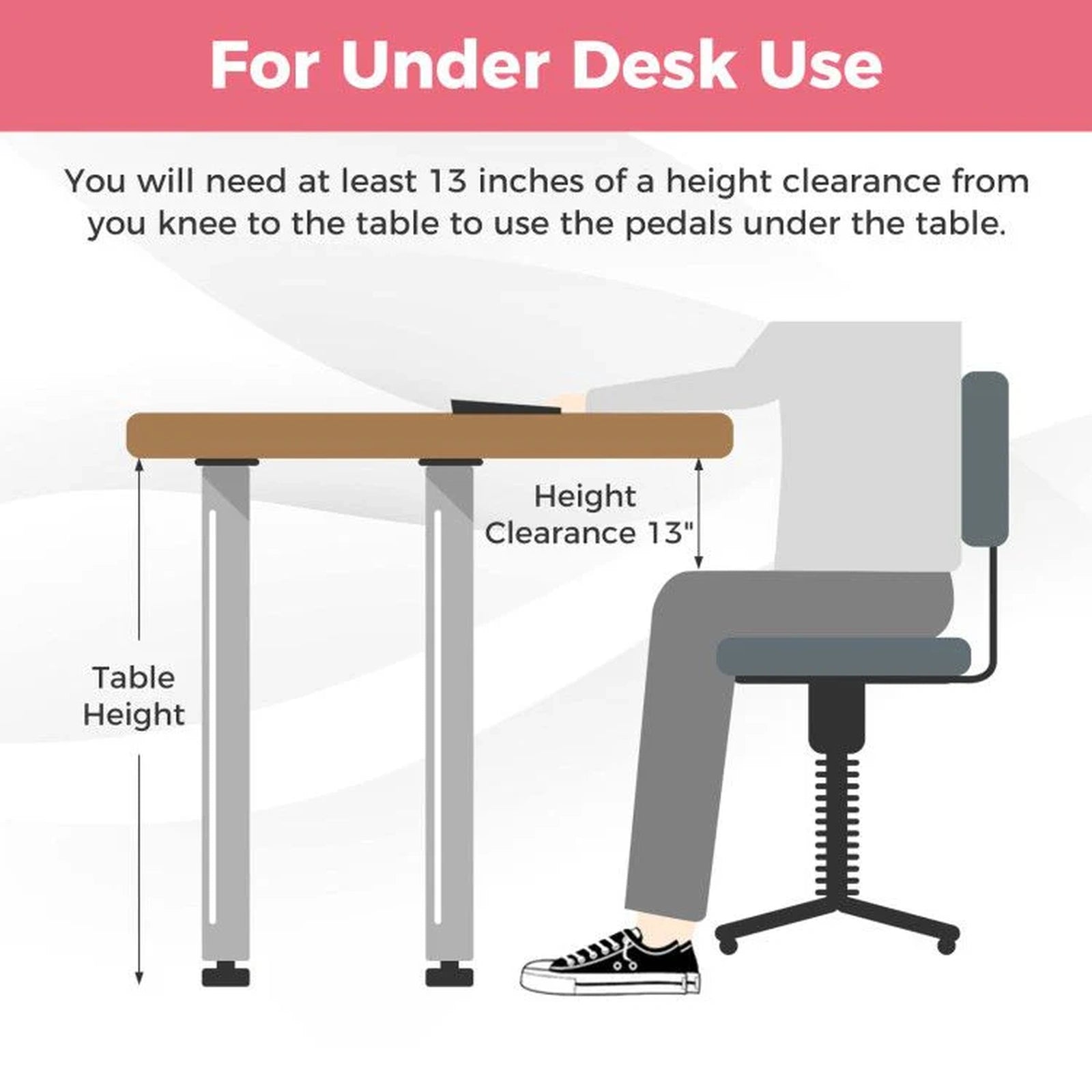 Doba Under Desk Exercise Bike Pedal Exerciser with LCD Display for Legs and Arms Workout