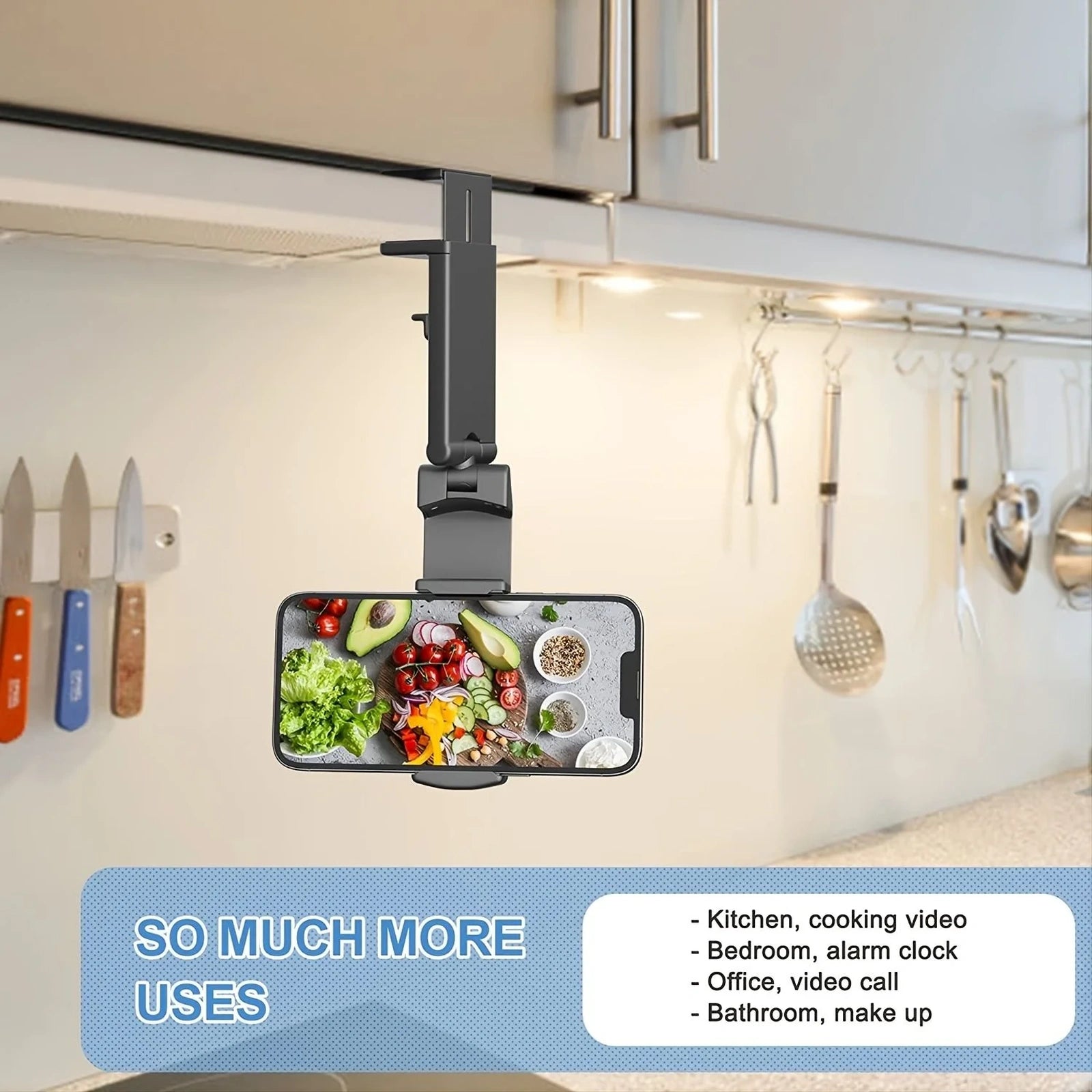 Doba Universal in Flight Airplane Phone Holder Mount. Handsfree Phone Holder for Desk Tray with Multi-Directional Dual 360 Degree Rotation. Pocket Size Must Have Travel Essential Accessory for Flying