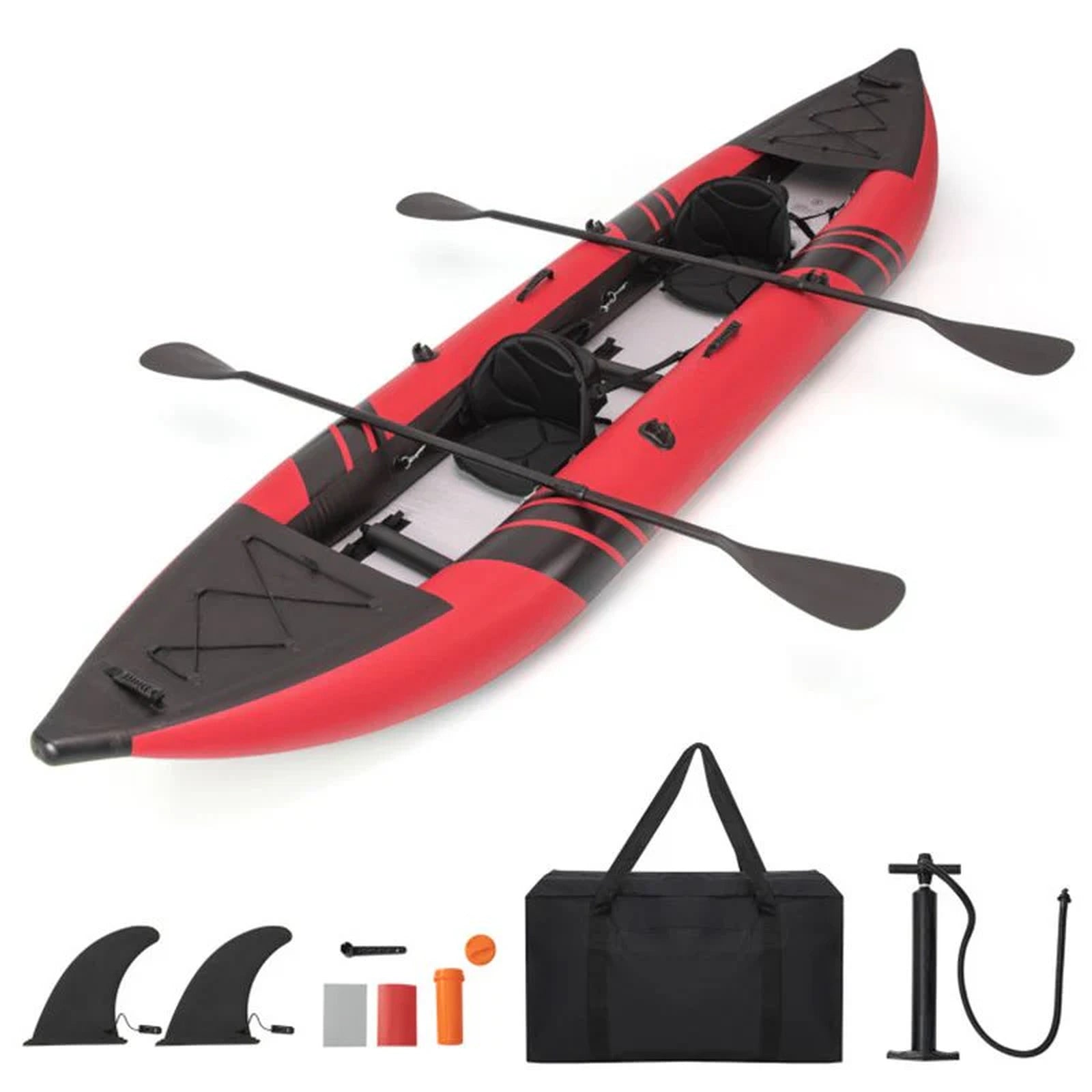 Doba Inflatable 2-person Kayak Set with Aluminium Oars and Repair Kit