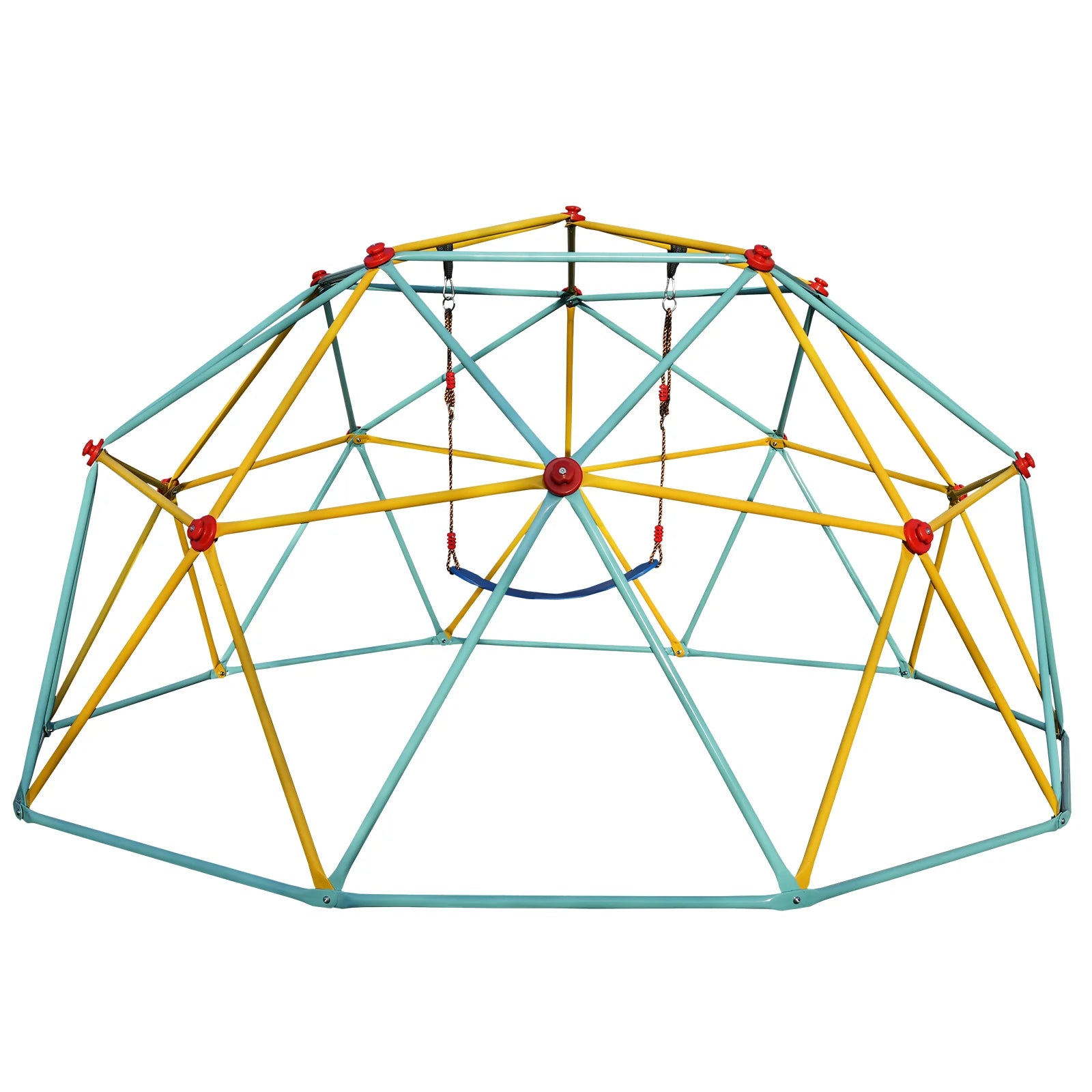 SEVORLEY Heavy-Duty Dome Climber – 10ft x 10ft x 5ft Outdoor Jungle Gym with Hammock, Hot-Dip Galvanized Steel Frame, Supports Up to 1000 lbs, Ages 3-10, Backyard Playground Set