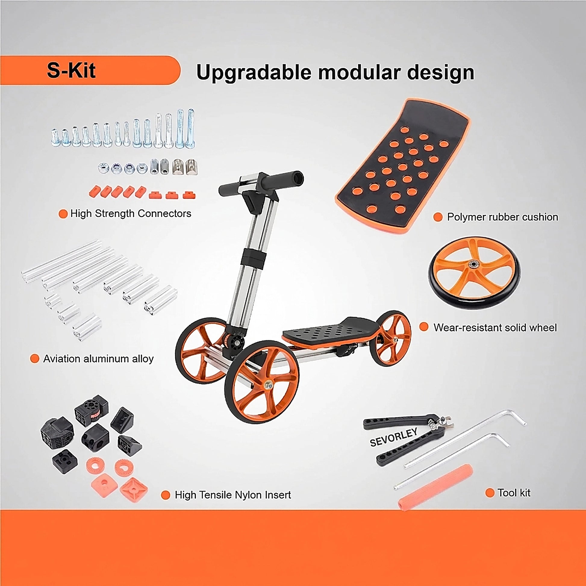 Doba KidRock Constructible Kit 20 in 1 Kids Balance Bike No Pedals Toys for 1 to 4 Year Old Engineering Building Kit Kids Sit/Stand Scooter Most Popular S-Kit (Not Electric)