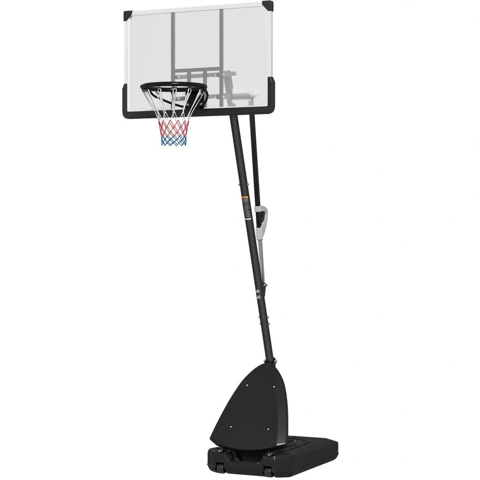 SEVORLEY Adjustable Portable Basketball Hoop – 8.5-10 ft Height Range, Ball Return System, Heavy-Duty Base with Wheels, PE Backboard for Driveway & Home Court