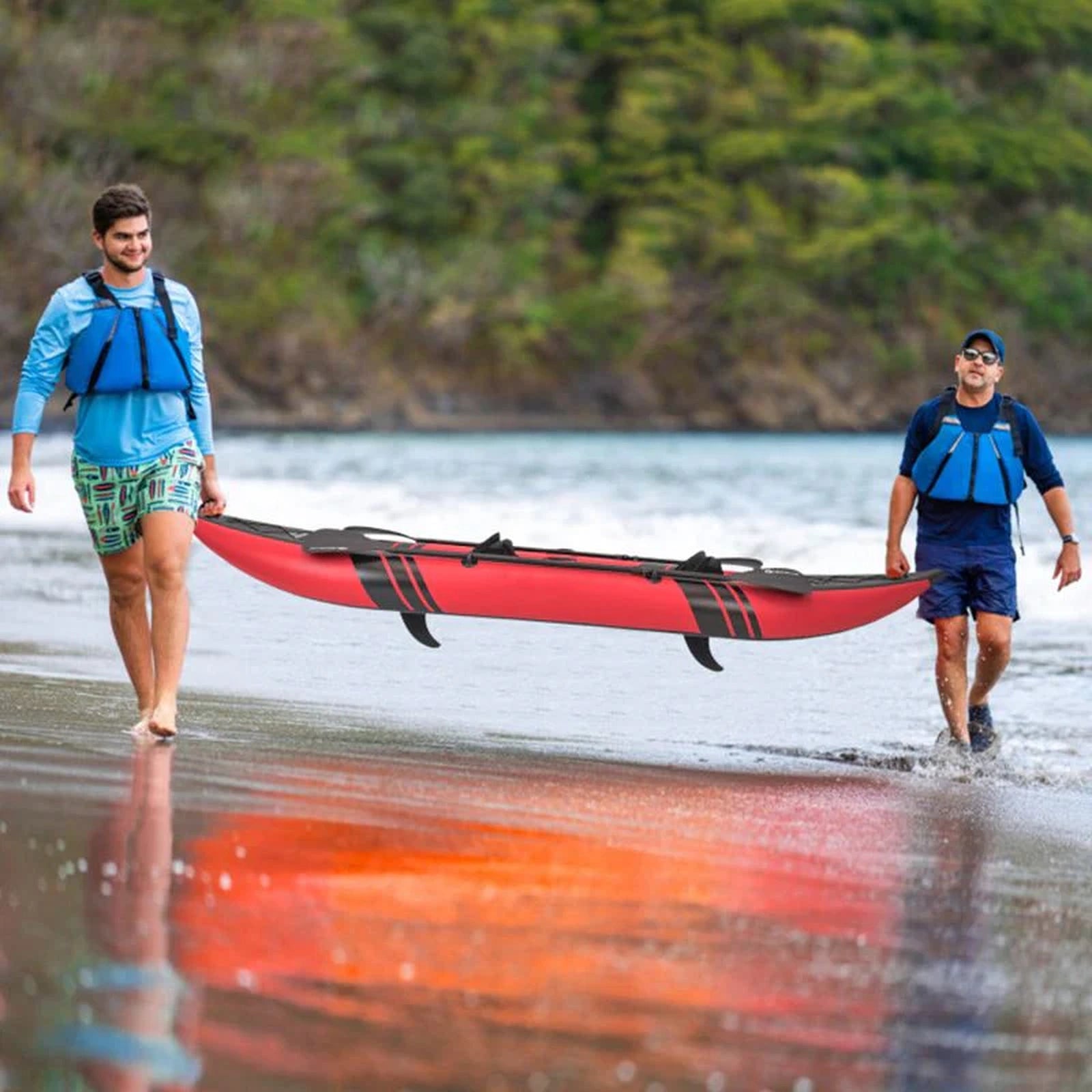 Doba Inflatable 2-person Kayak Set with Aluminium Oars and Repair Kit