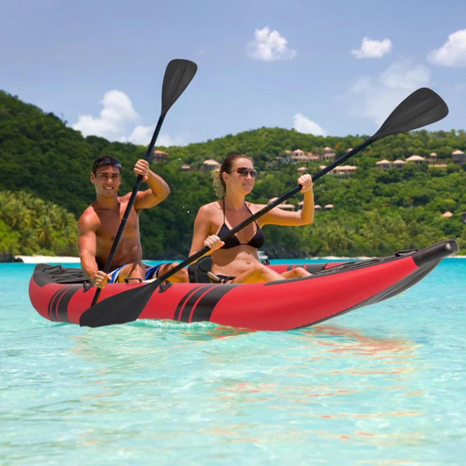 Doba Inflatable 2-person Kayak Set with Aluminium Oars and Repair Kit