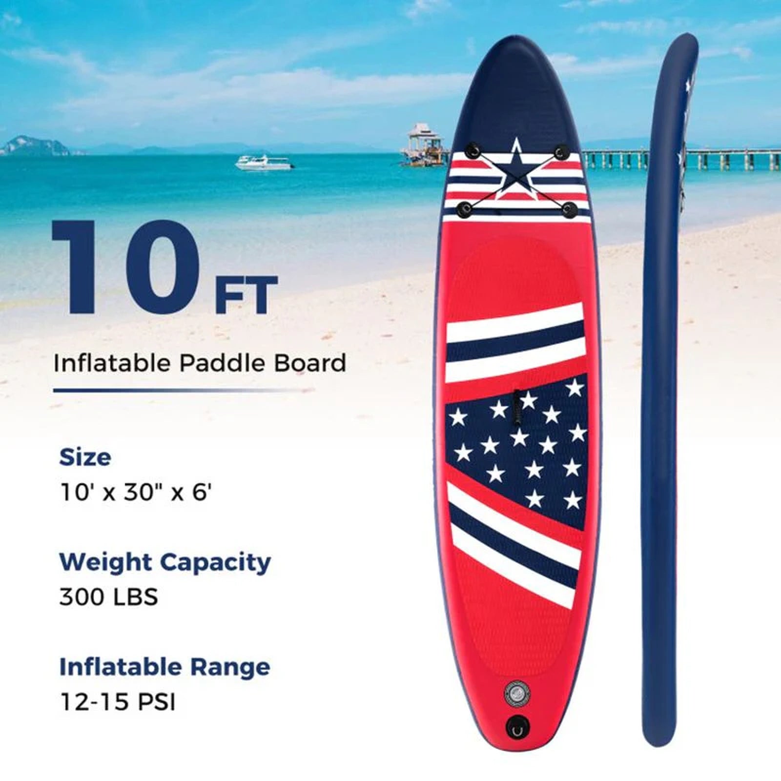 Doba Inflatable Paddle Board with Removable Fin and Backpack