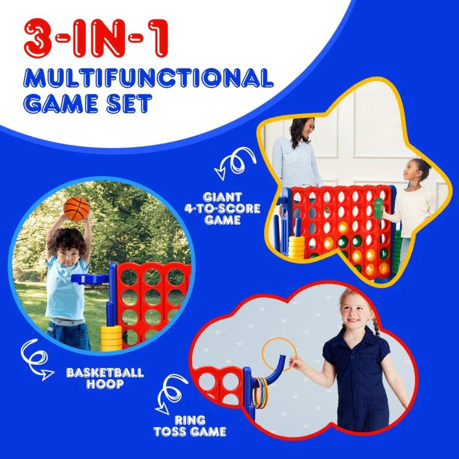 Doba 2.5 Feet 4-to-Score Giant Game Set