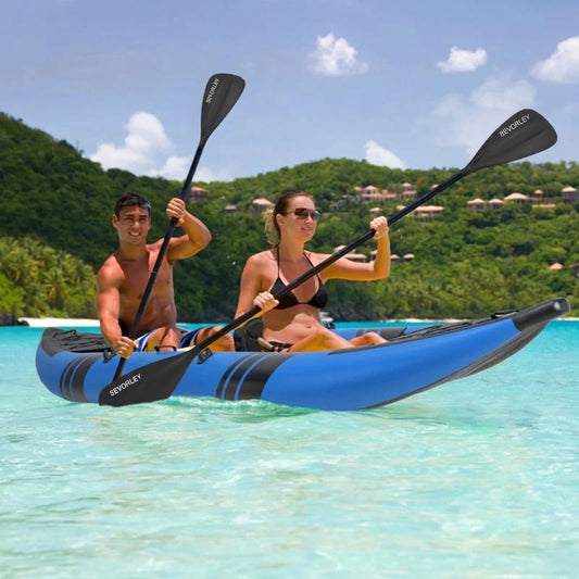Doba Inflatable 2-person Kayak Set with Aluminium Oars and Repair Kit