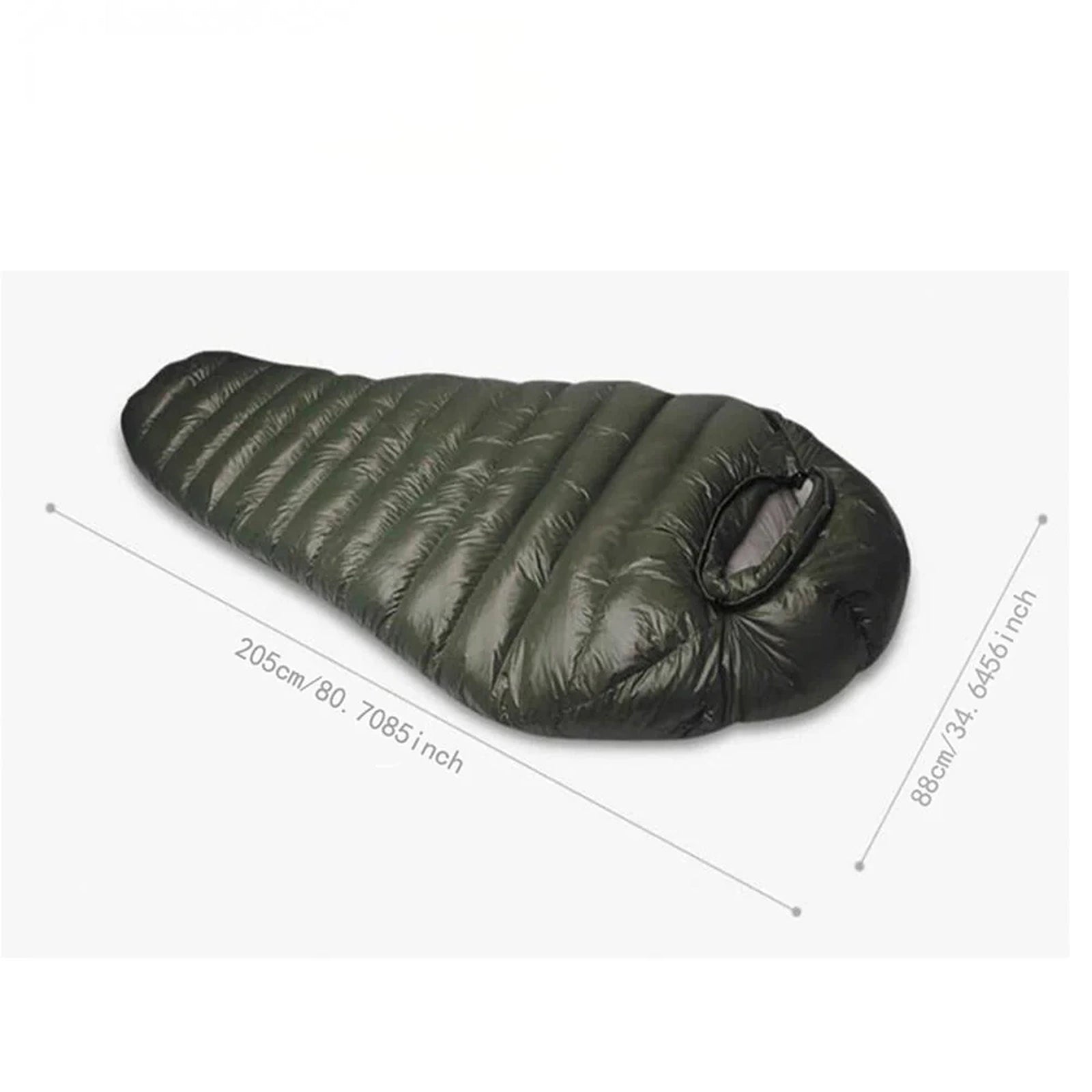 SEVORLEY Lightweight Mummy Sleeping Bag – 1500g Grey Down Fill, 20D Nylon Shell, 0-19℉ Temperature Rating, Zip Together for Double Bag, Portable with Storage Bag for Outdoor Camping