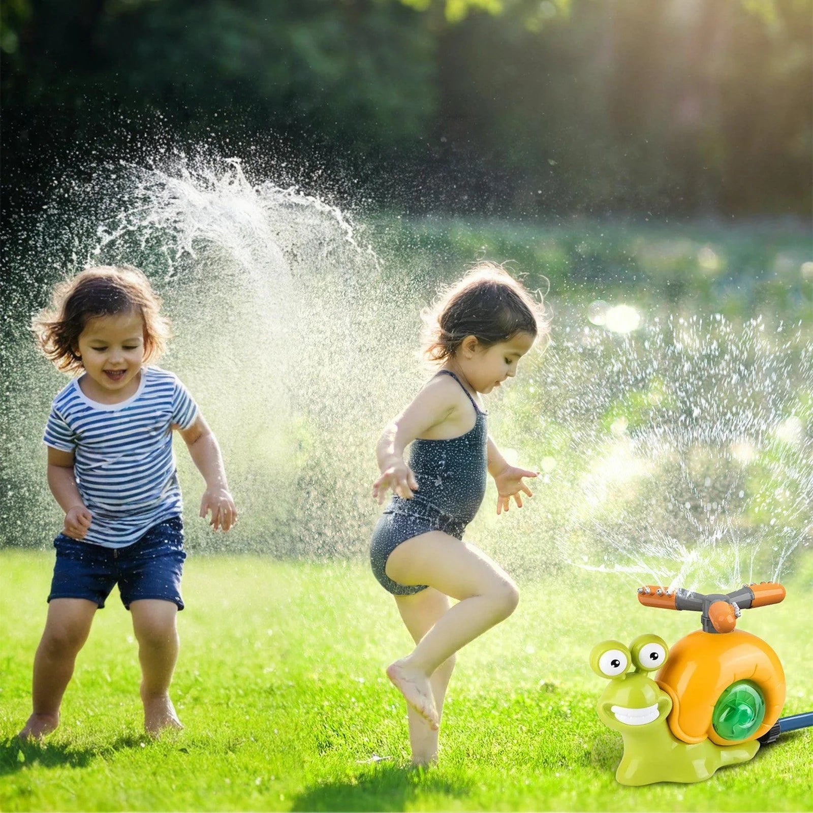 Doba 2 In 1 Snail Water Sprinkler Baseball Toy With 2 Sprinkler Nozzles 360° Rotating Spray Baseball Sprinkler Summer Water Toy For 4-8Years Old Boys Girls Backyard Pool Garden Lawn