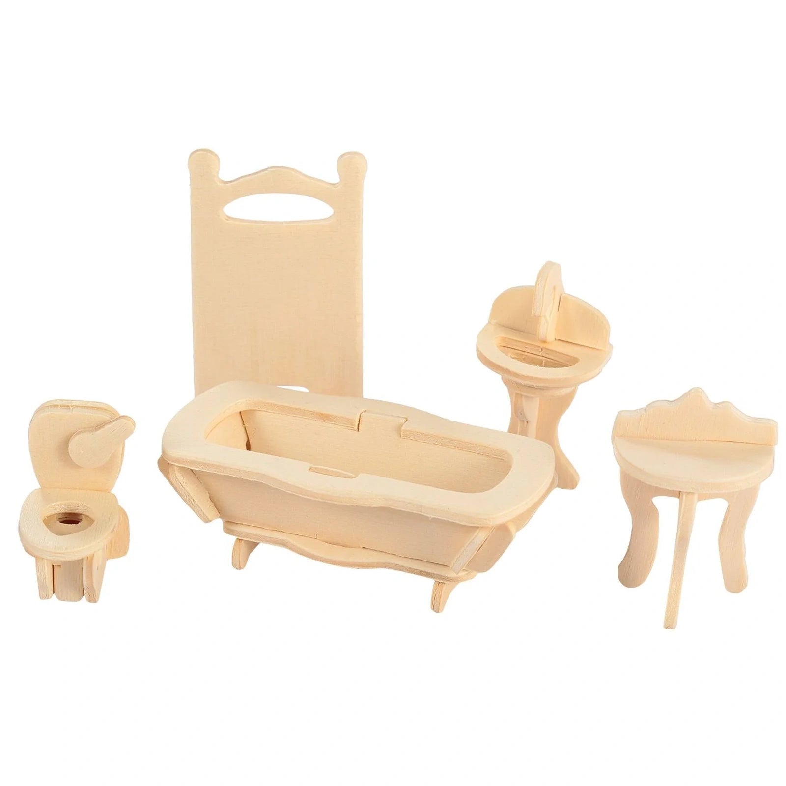 Doba 3D Wooden Dollhouse Furniture Puzzles DIY Miniature Furniture Models Set