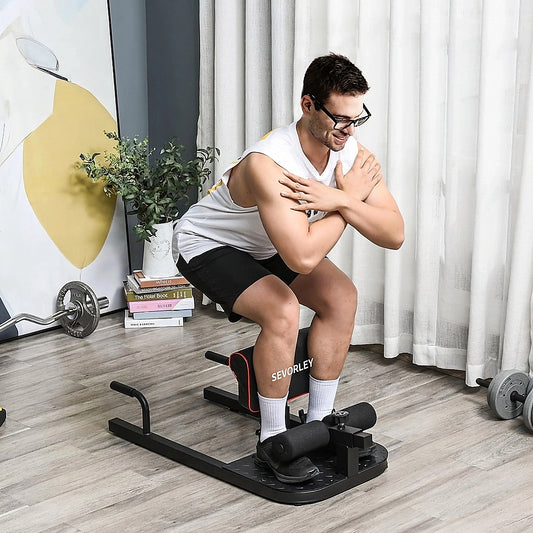 Doba 3 in 1 Padded Push Up Sit Up Squat Machine, Home Gym Fitness Equipment, Black General