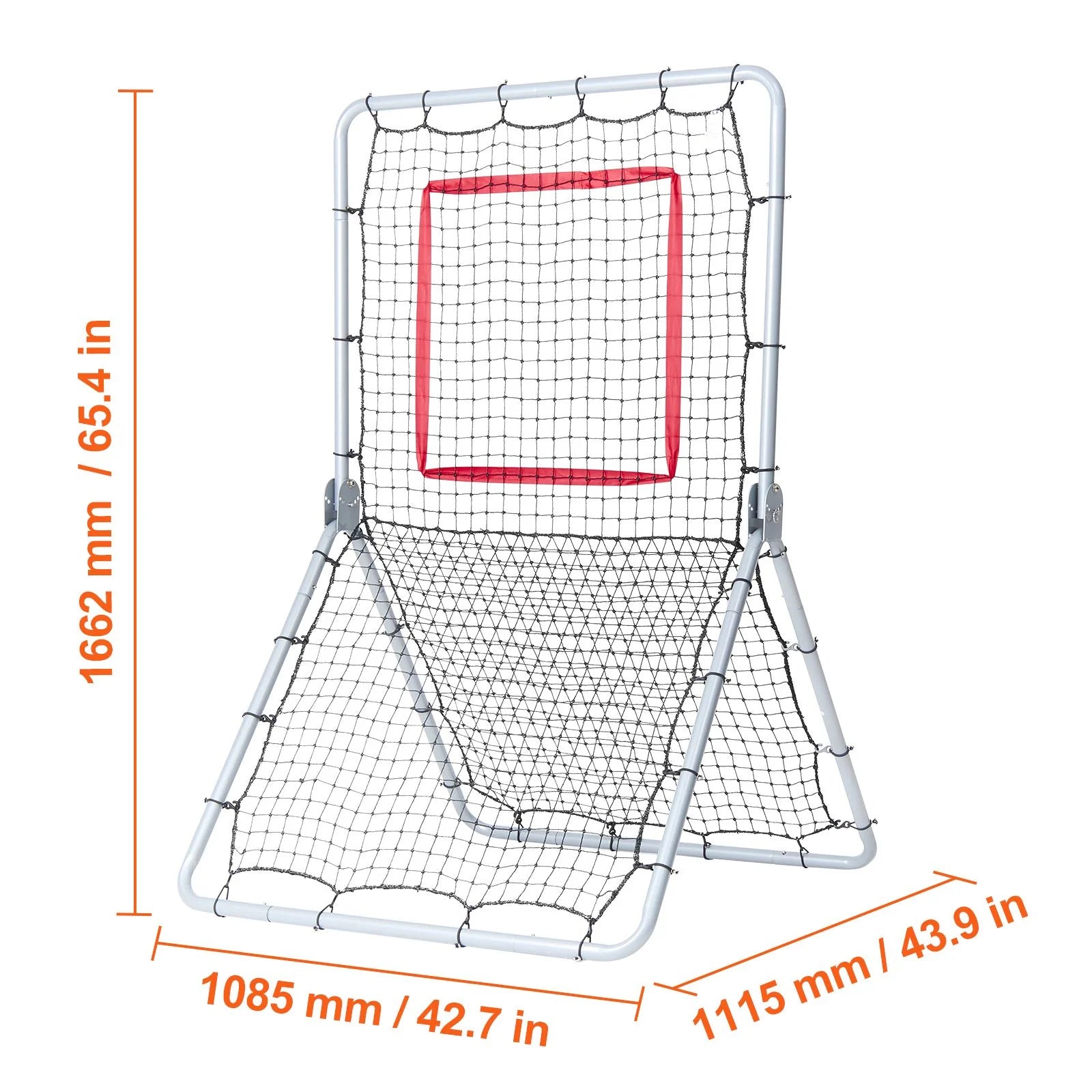 Doba Baseball And Softball Rebounder Net, 3.5 x 6 ft PitchBack Baseball Pitching Nest, Softball Pitchback Net, Fielding Trainer, Bounce Back Net for Fielding/Throwing Practice, 5 Adjustable Angles