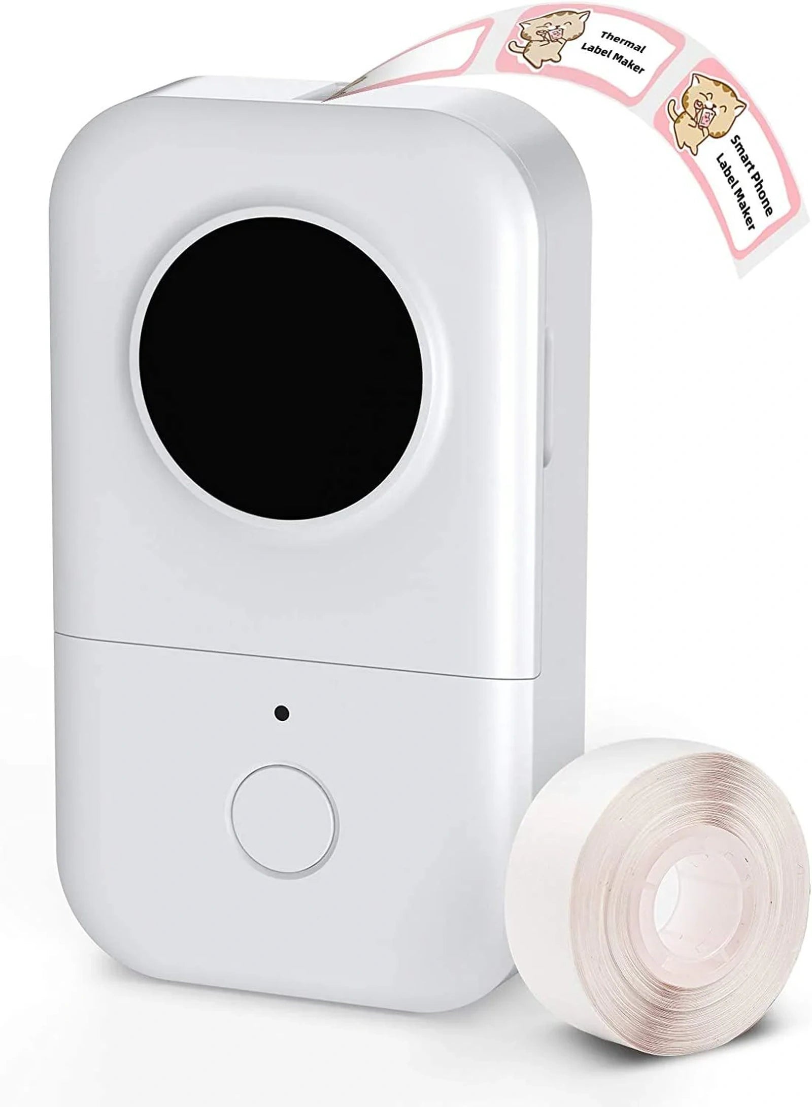 Doba D30 Label Maker Machine with Tape; Portable Bluetooth Label Printer; Small Smart Phone Handheld Sticker Mini Labeler Multiple Templates Font Icon Easy to Use Inkless Rechargeable F Office Home White