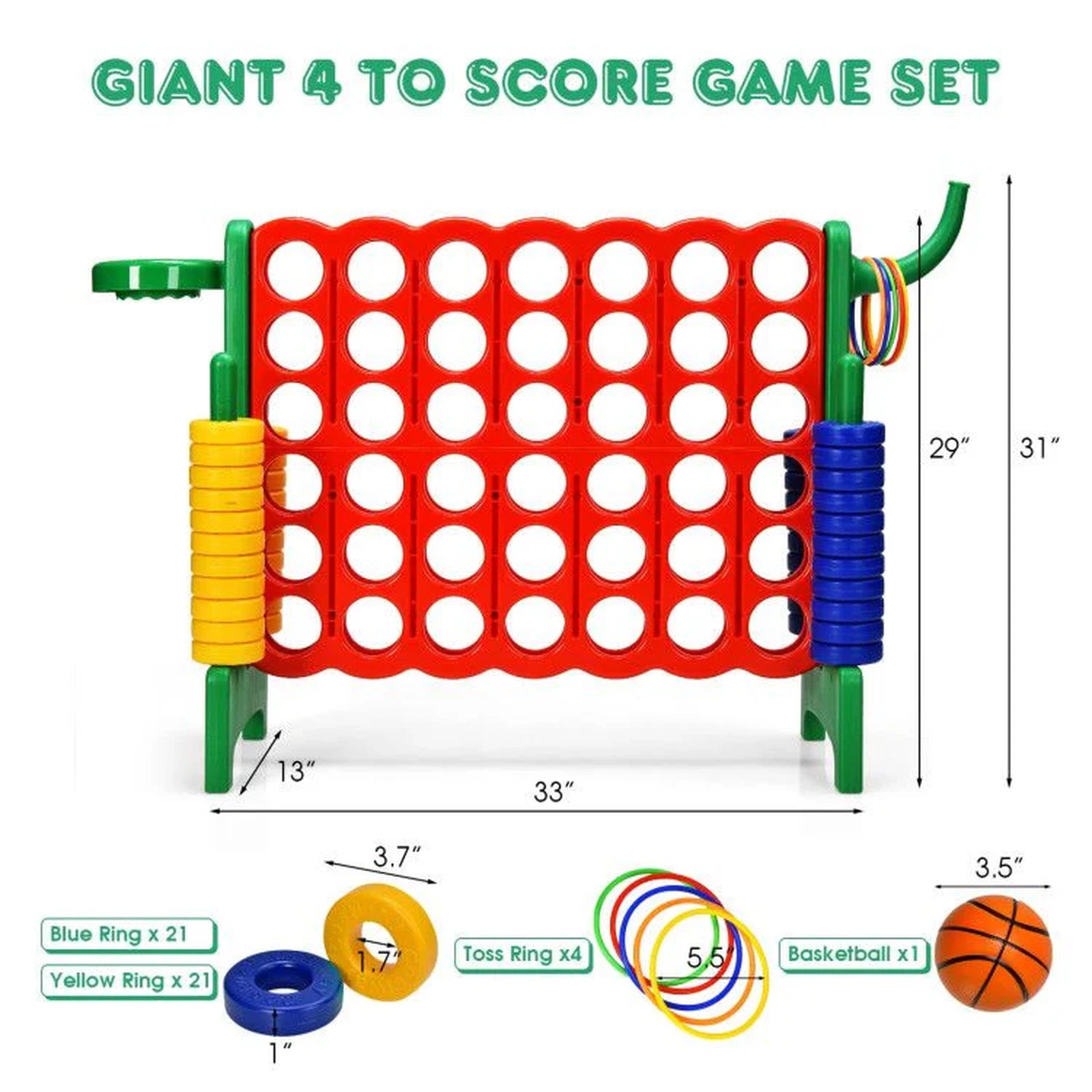 Doba 2.5 Feet 4-to-Score Giant Game Set