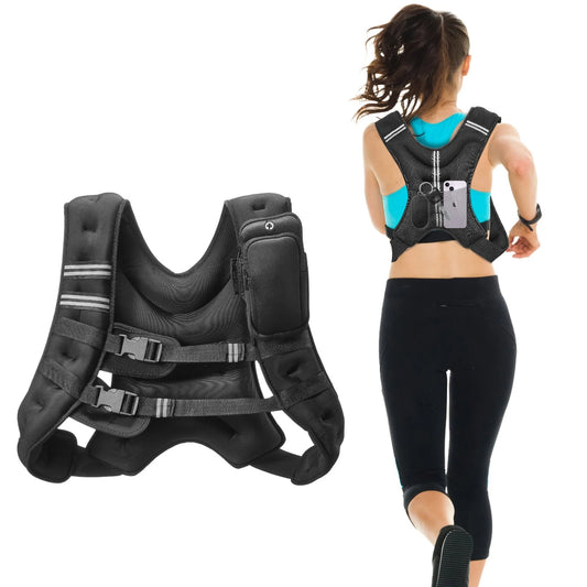Doba Reflective Adjustable Weight Vest, 20 lbs - Perfect for Fitness, Running, and Bodyweight Workouts