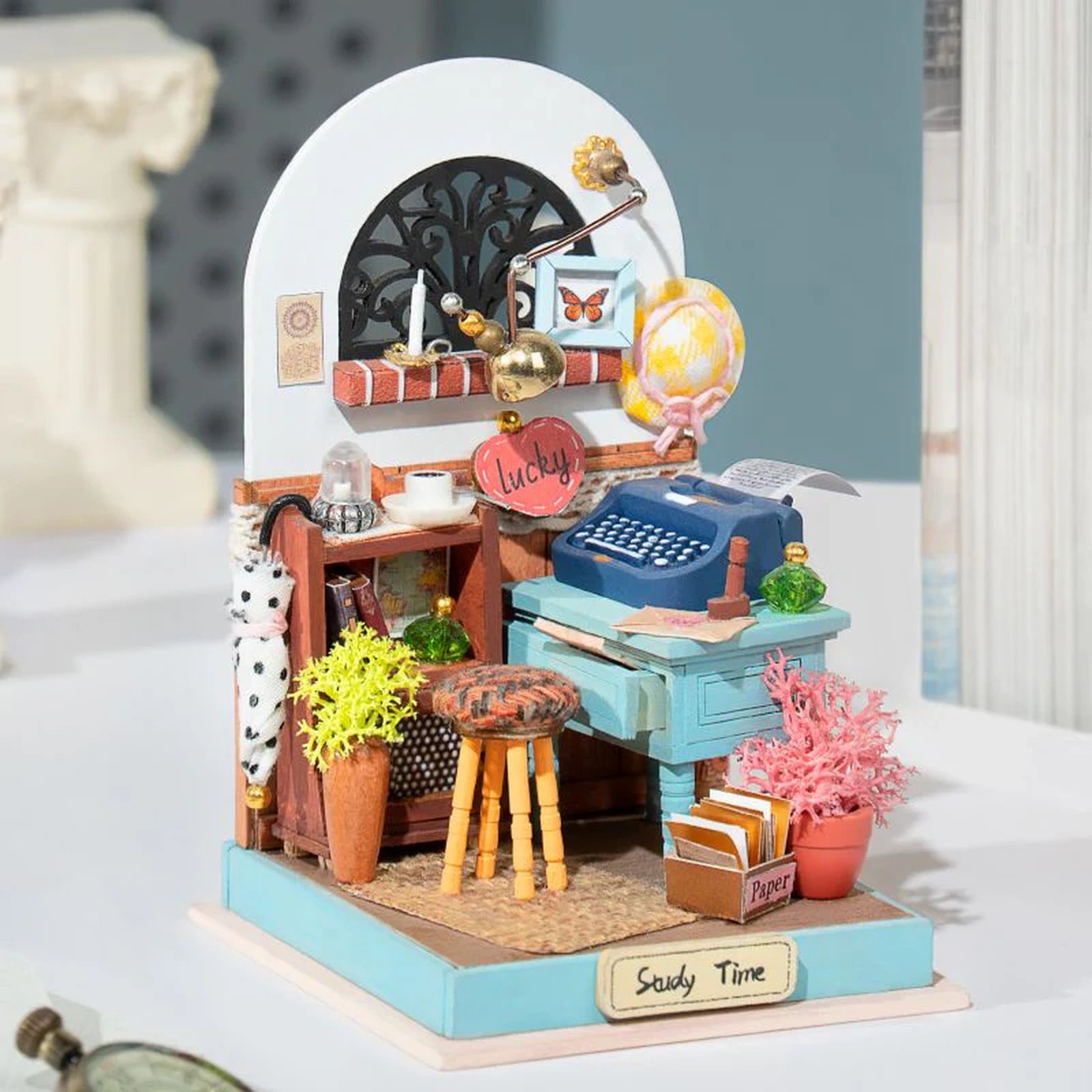 Doba Robotime DIY Taste Life Kitchen Doll House with Furniture Children Adult Miniature Dollhouse Bubble Bath Wooden Kits Toy Gift DS